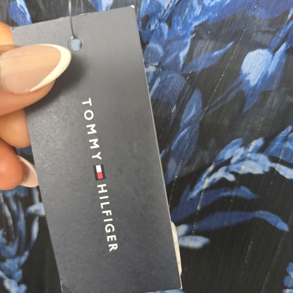 $159 Tommy Hilfiger Provincial Floral Chiffon Ruffled Dress Sz 4 Tiered New Mesh - Picture 5 of 15